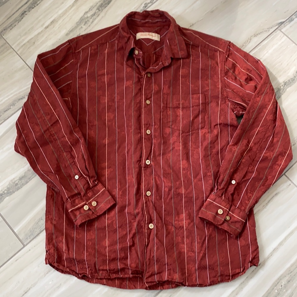 Tommy Bahama Silk/Cotton Button Down M/M Long Slv